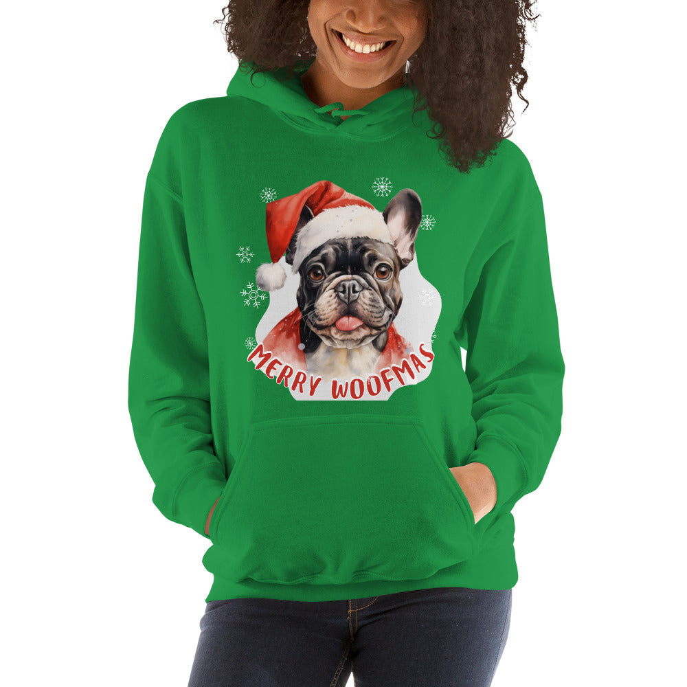 Unisex Hoodie French Bulldog - Merry Woofmas