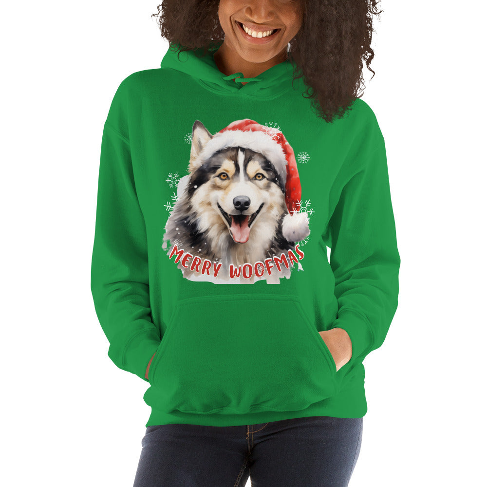 Unisex Hoodie Siberian Husky - Merry Woofmas