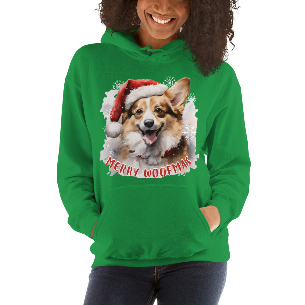 Unisex Hoodie Pembroke Welsh Corgi - Merry Woofmas