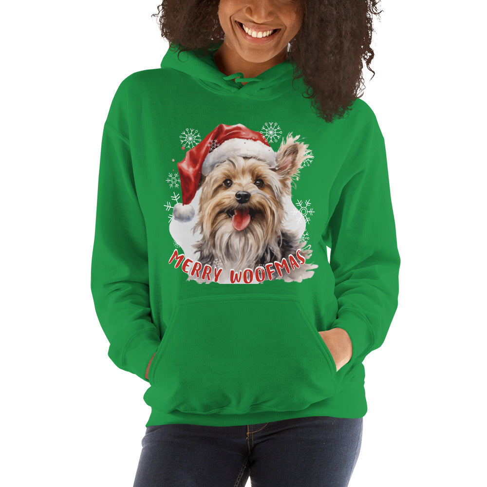 Unisex Hoodie Yorkshire Terrier - Merry Woofmas