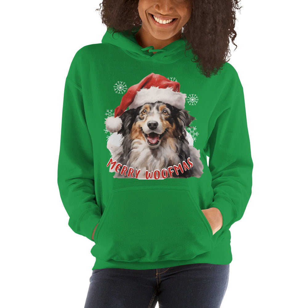 Unisex Hoodie Border Collie - Merry Woofmas