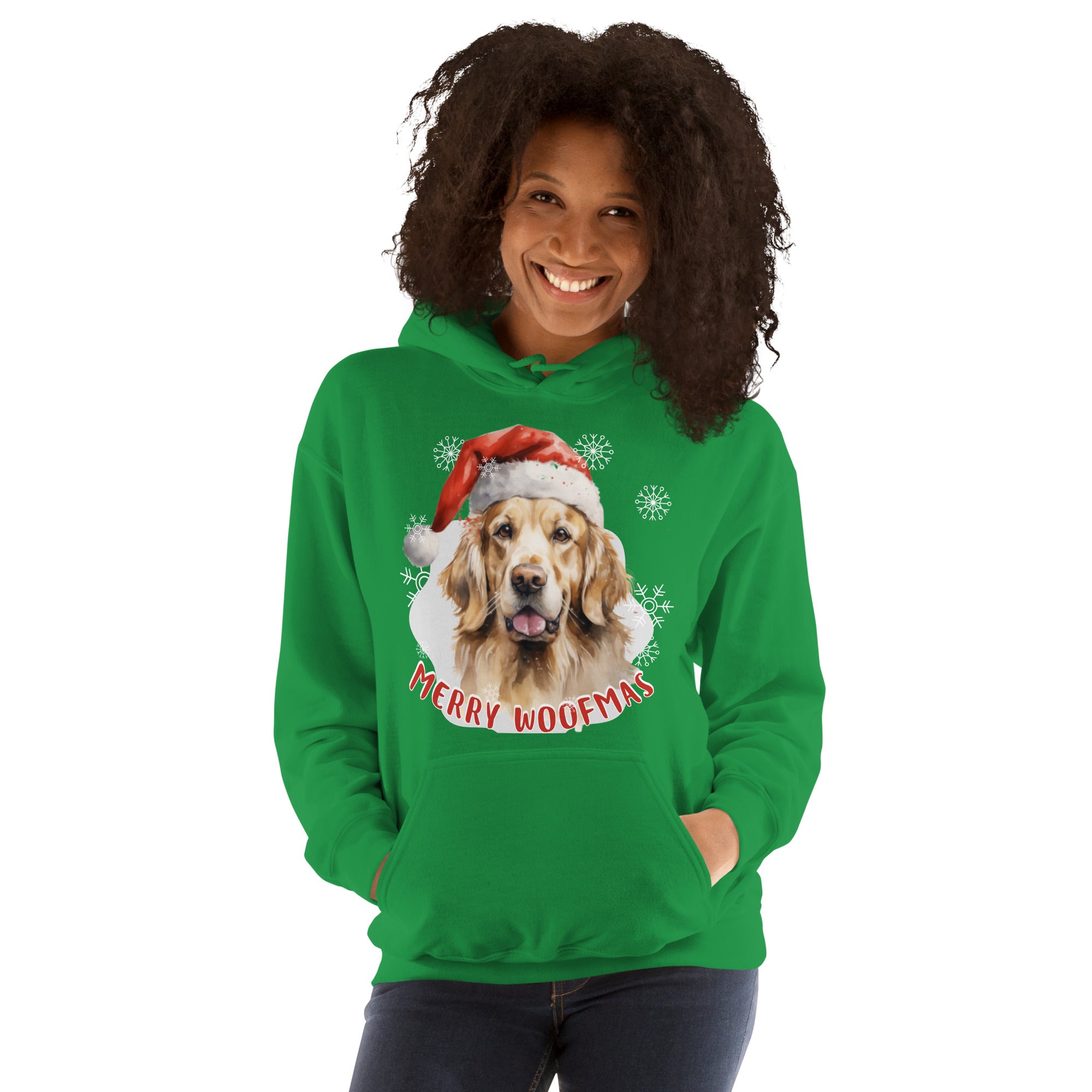 Unisex Hoodie Golden Retriever - Merry Woofmas