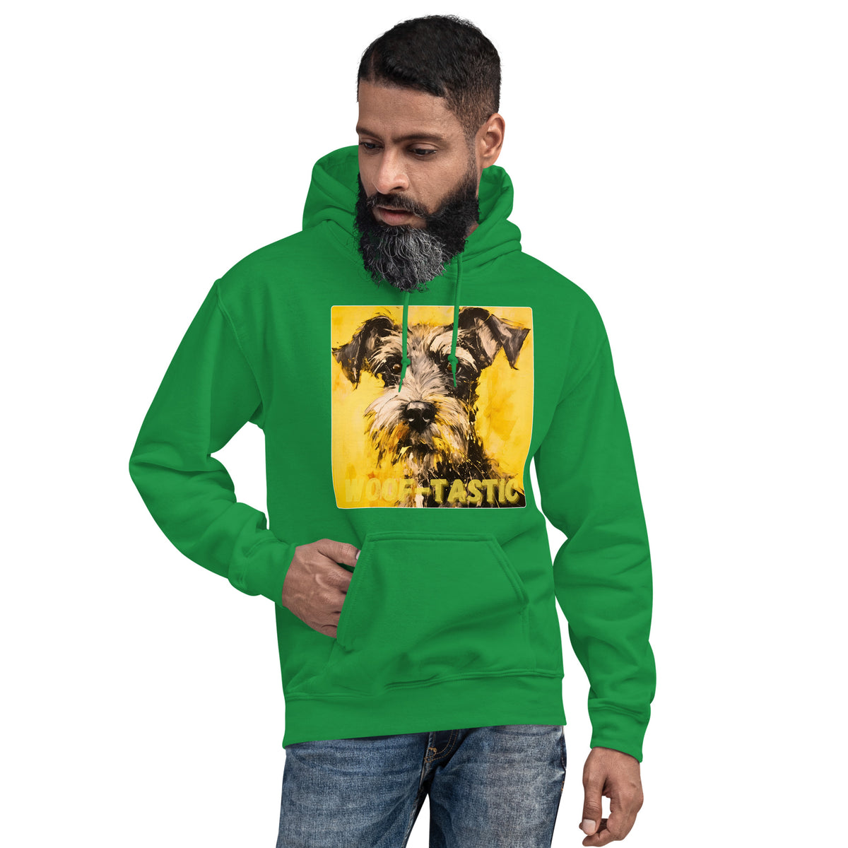 Unisex Hoodie, Woof-tastic Miniature Schnauzer