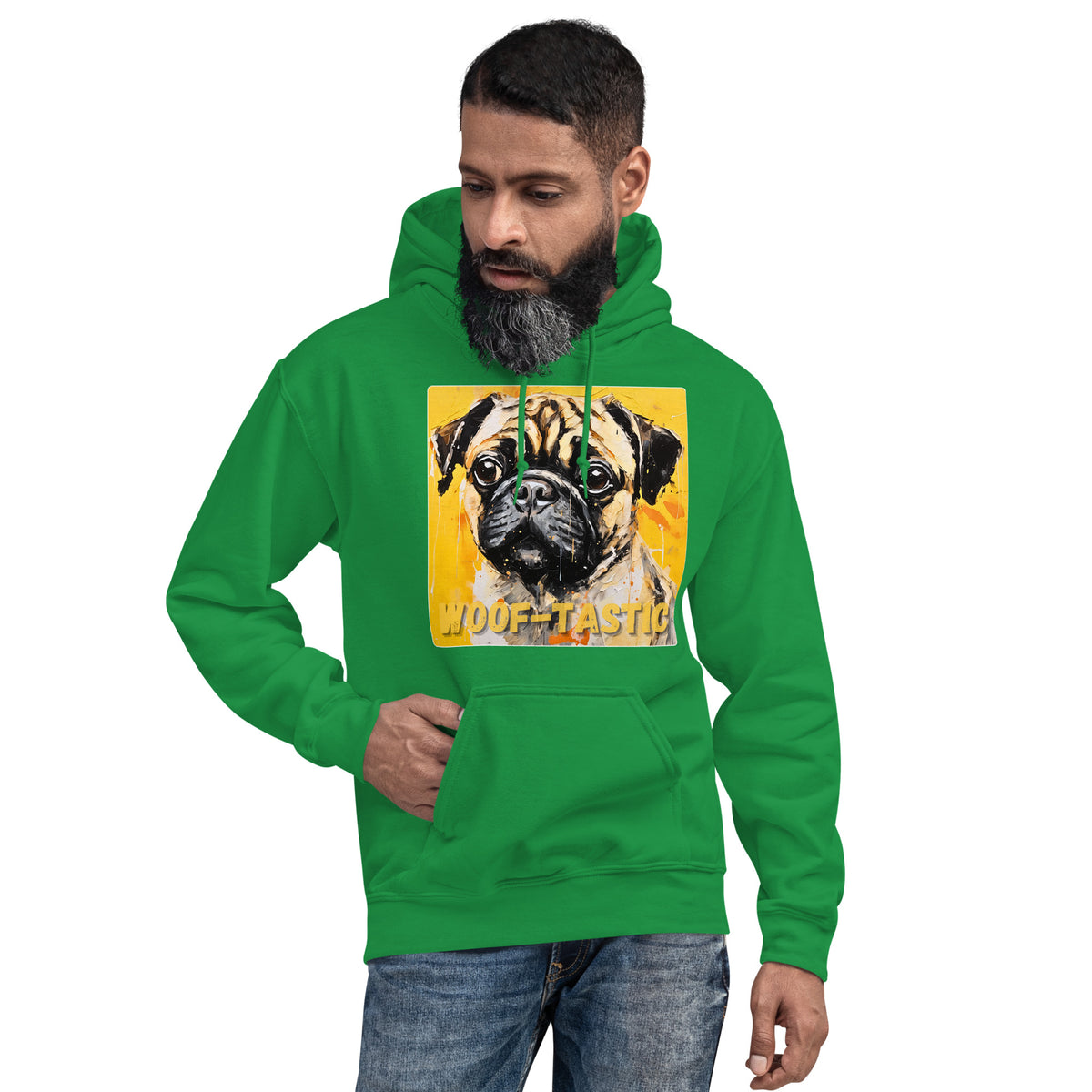 Unisex Hoodie, Woof-tastic Pug