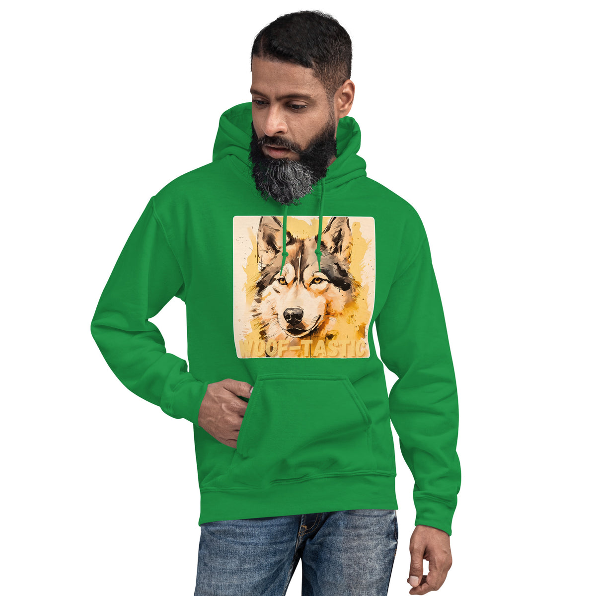 Unisex Hoodie, Woof-tastic Siberian Husky