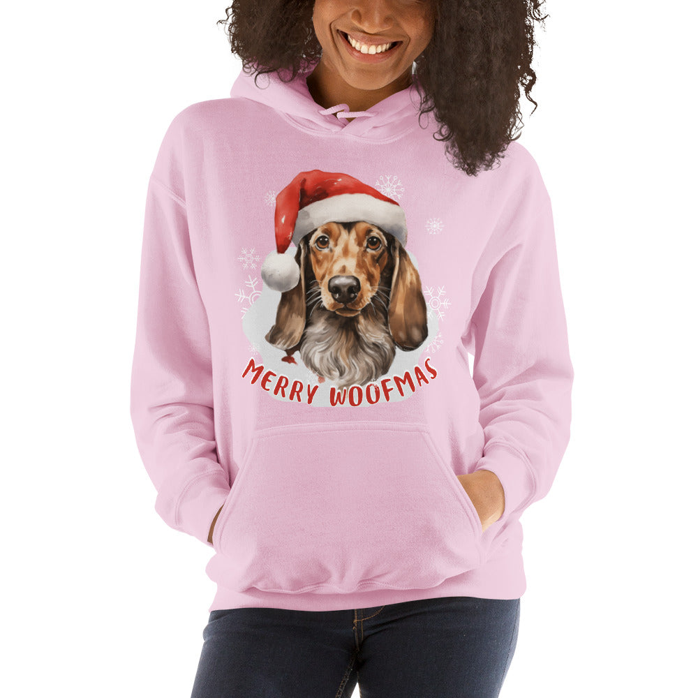 Unisex Hoodie Danchshund - Merry Woofmas