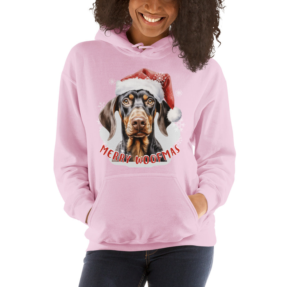 Unisex Hoodie Doberman - Merry Woofmas