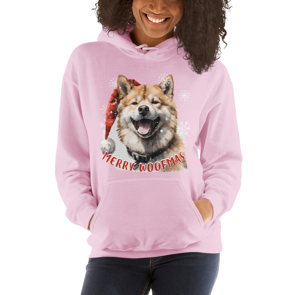 Unisex Hoodie Akita - Merry Woofmas