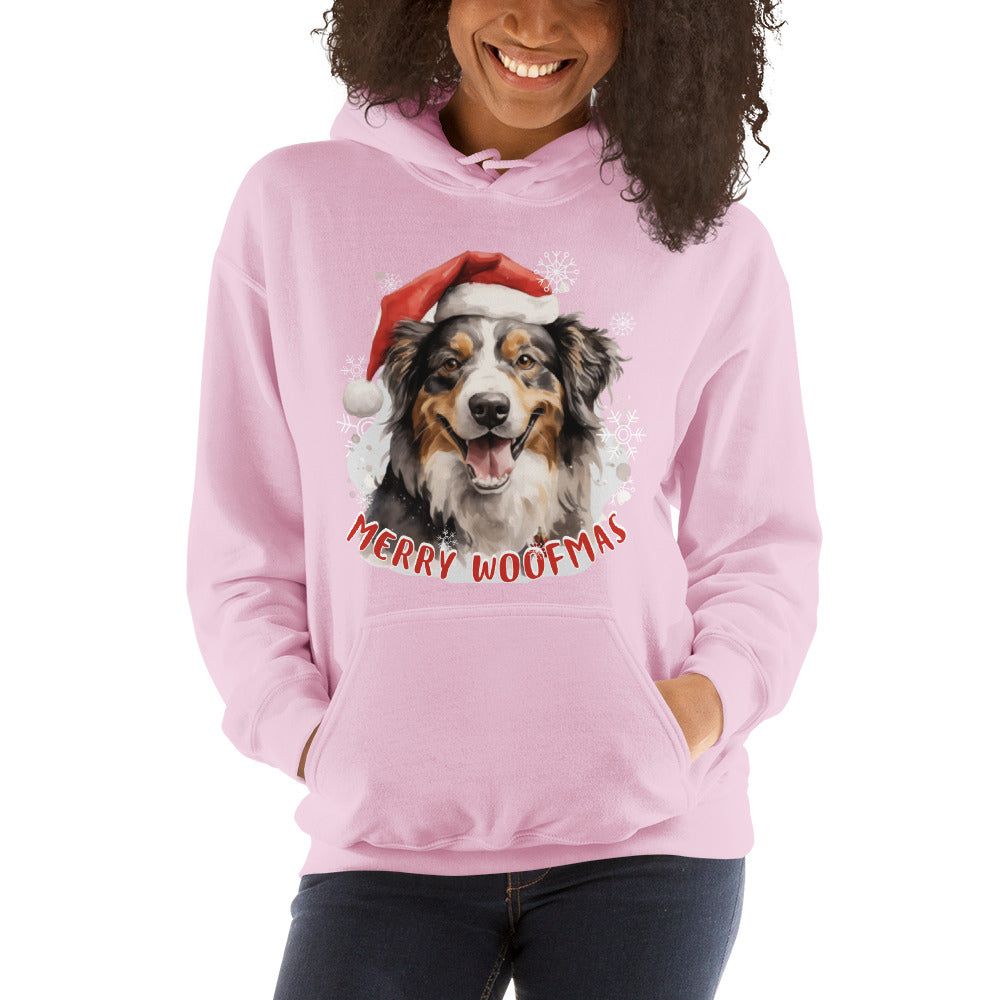 Unisex Hoodie Australian Shepherd - Merry Woofmas