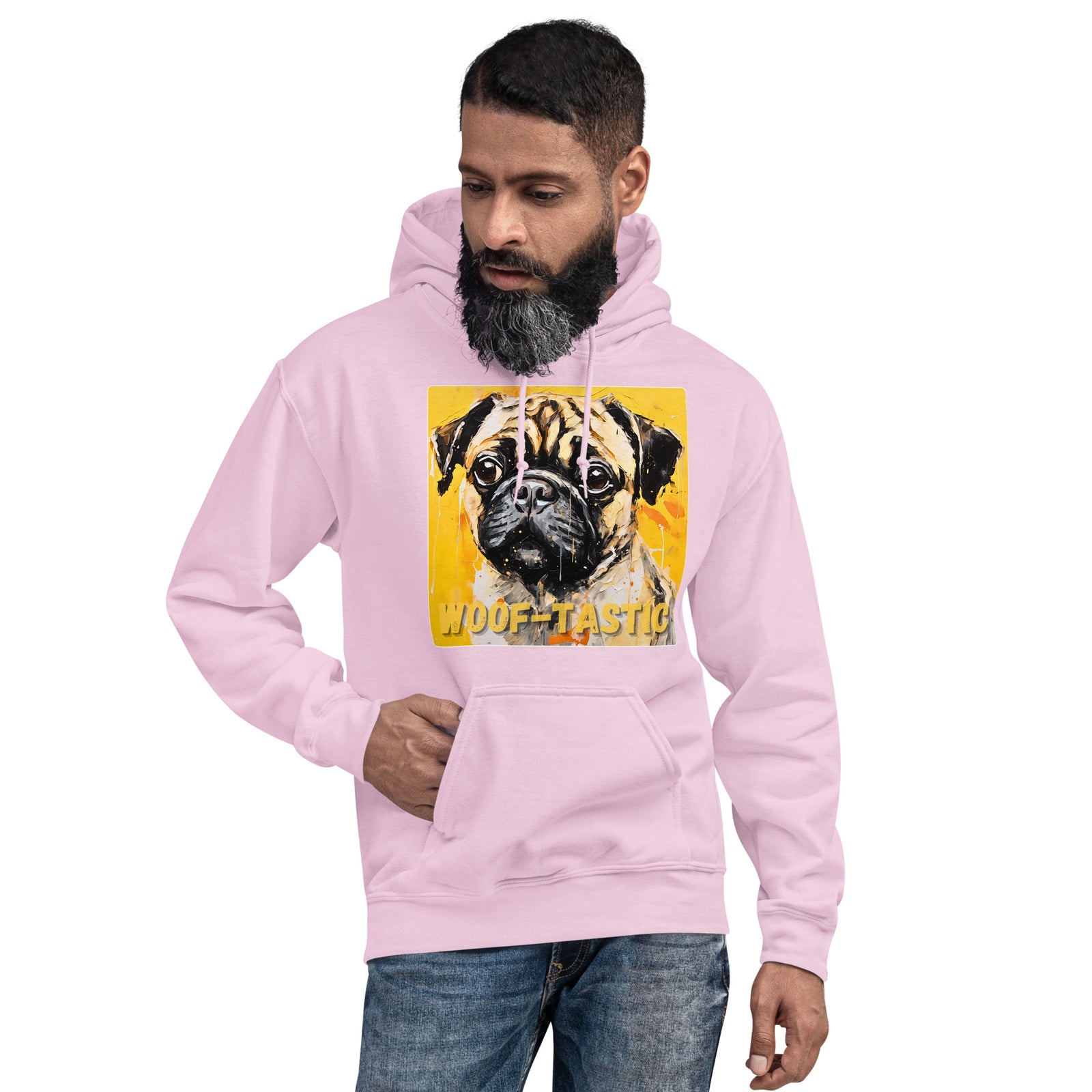 Unisex Hoodie, Woof-tastic Pug