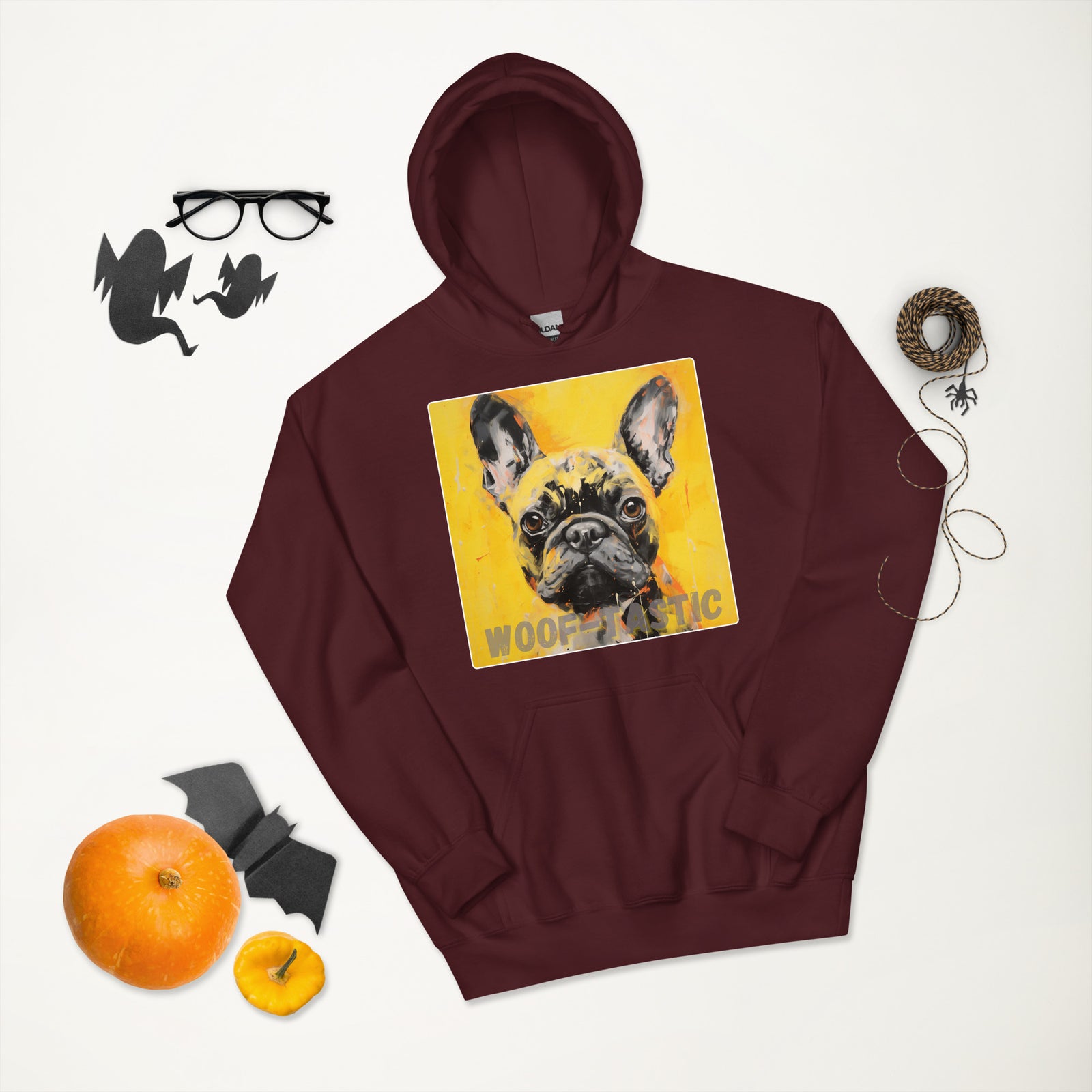 Unisex Hoodie, Woof-tastic French Bulldog