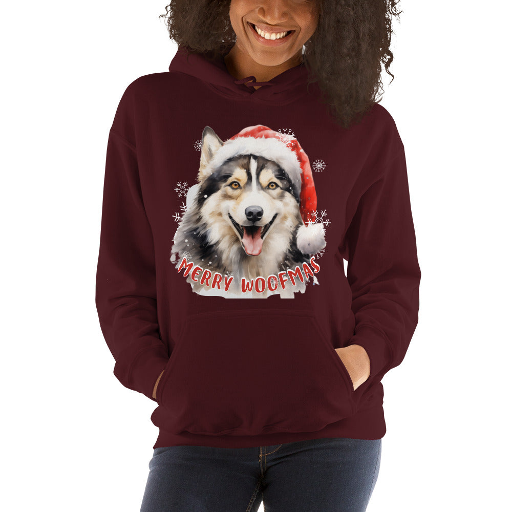Unisex Hoodie Siberian Husky - Merry Woofmas
