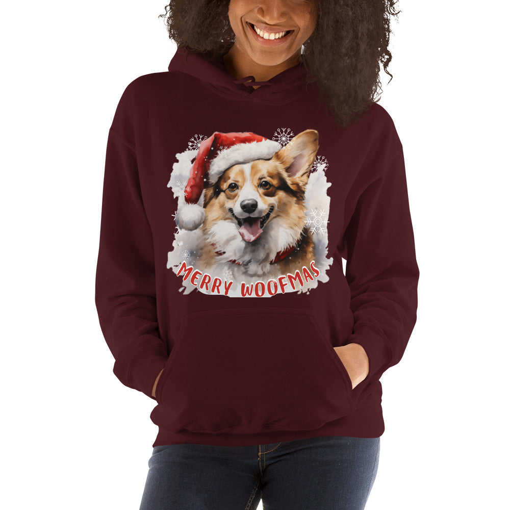 Unisex Hoodie Pembroke Welsh Corgi - Merry Woofmas