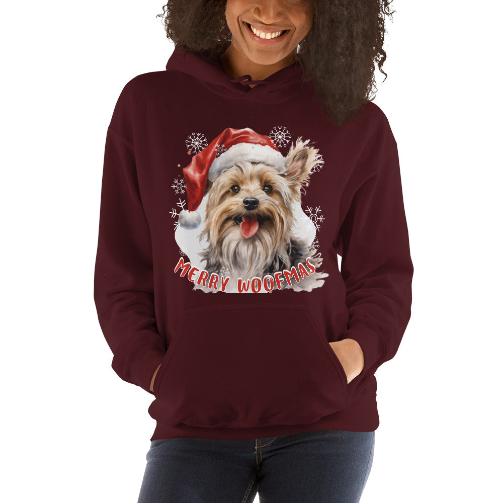 Unisex Hoodie Yorkshire Terrier - Merry Woofmas