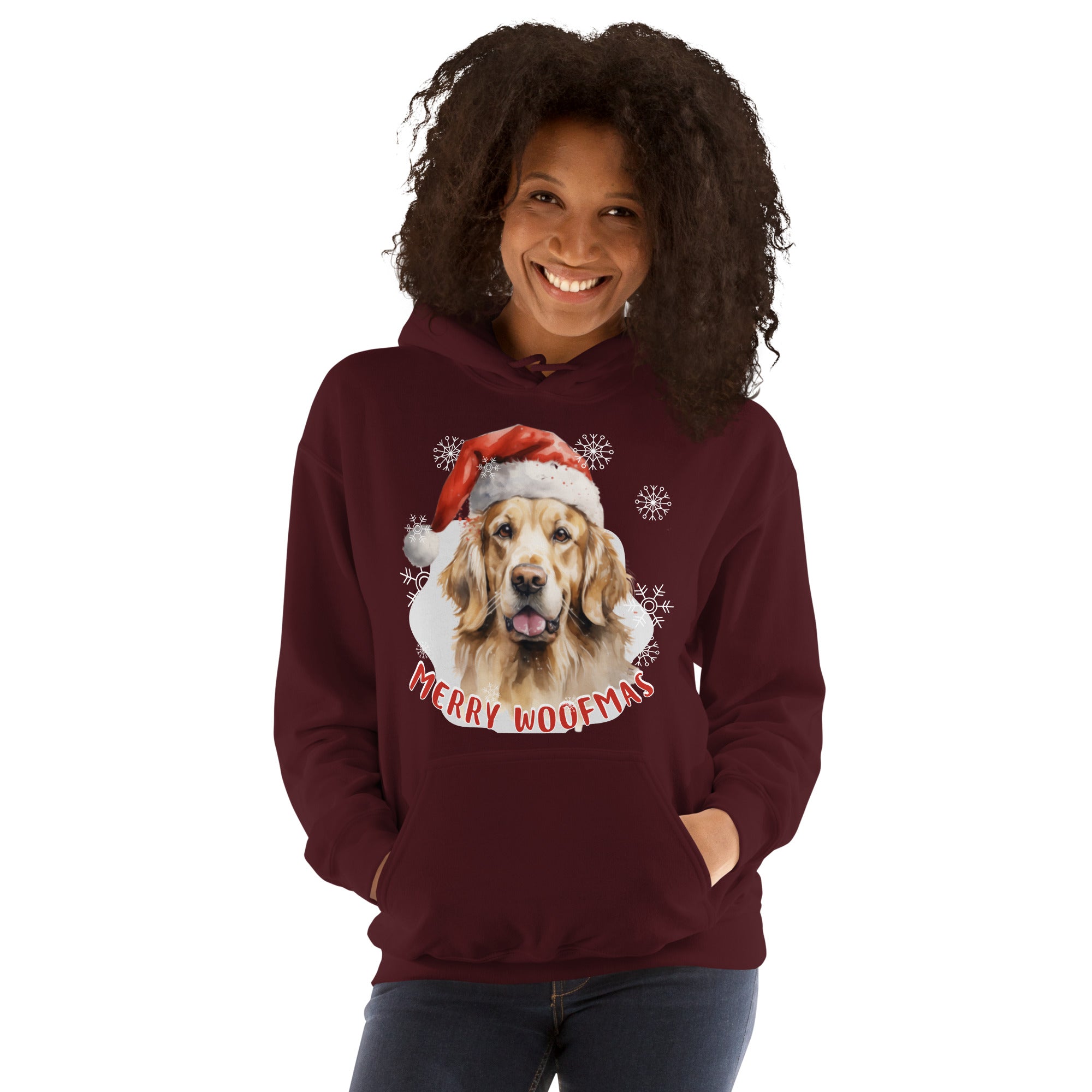 Unisex Hoodie Golden Retriever - Merry Woofmas