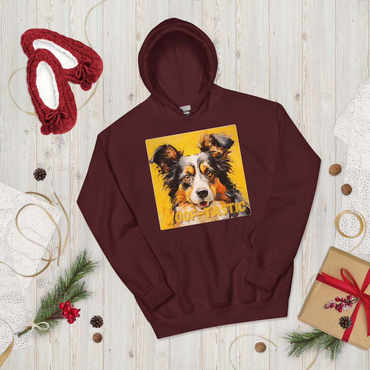 Unisex Hoodie, Woof-tastic Shetland Sheepdog