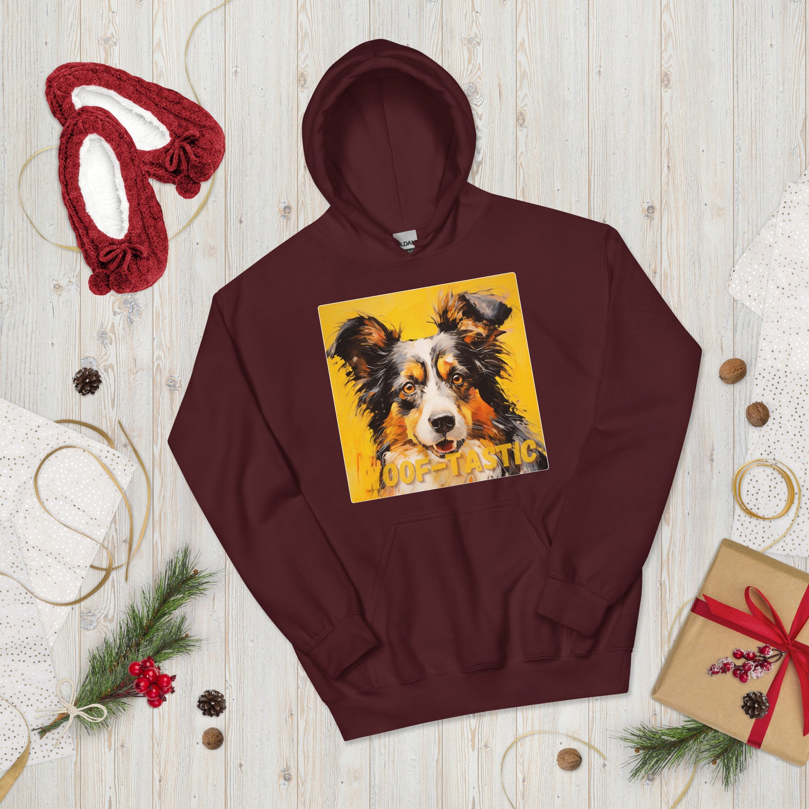 Unisex Hoodie, Woof-tastic Shetland Sheepdog