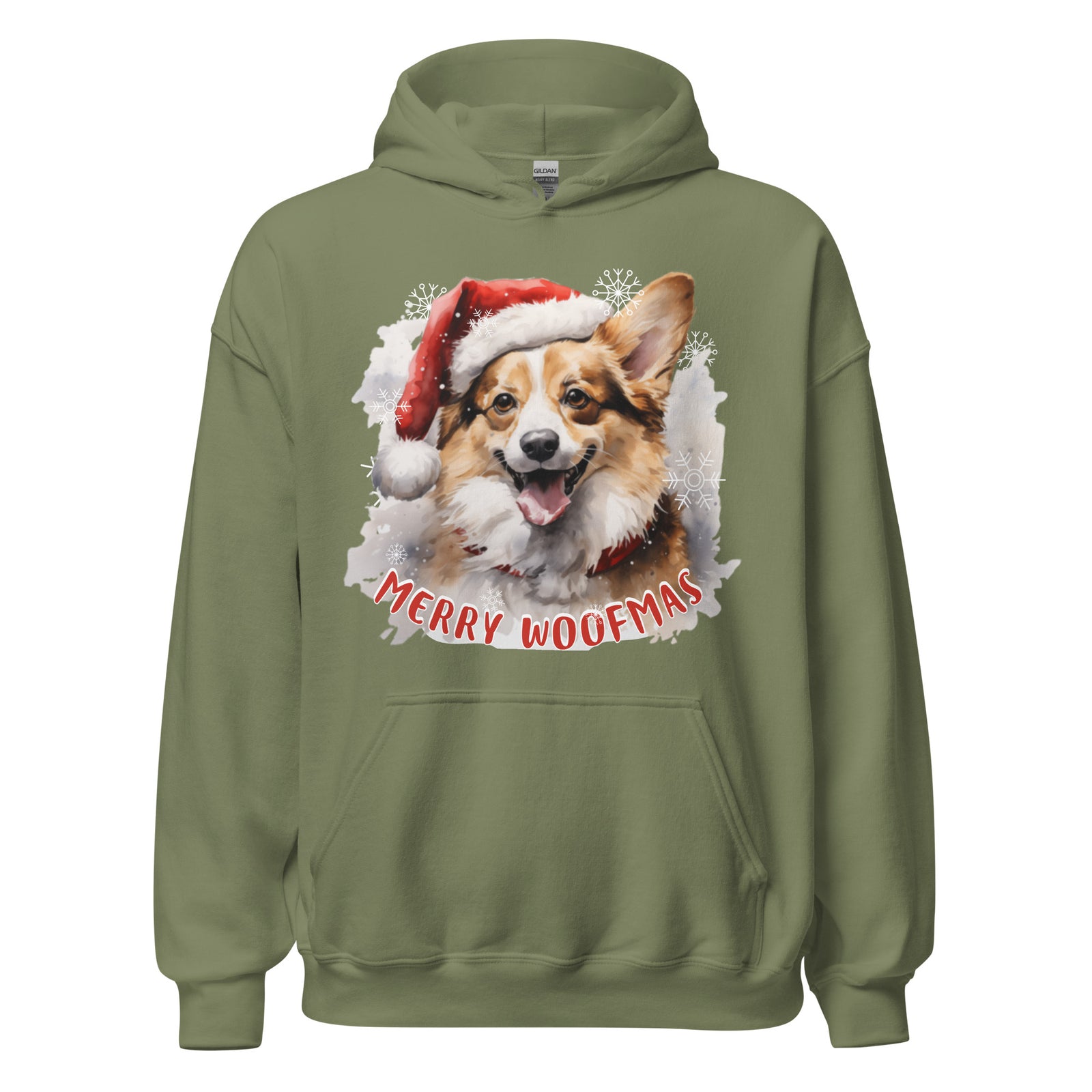Unisex Hoodie Pembroke Welsh Corgi - Merry Woofmas