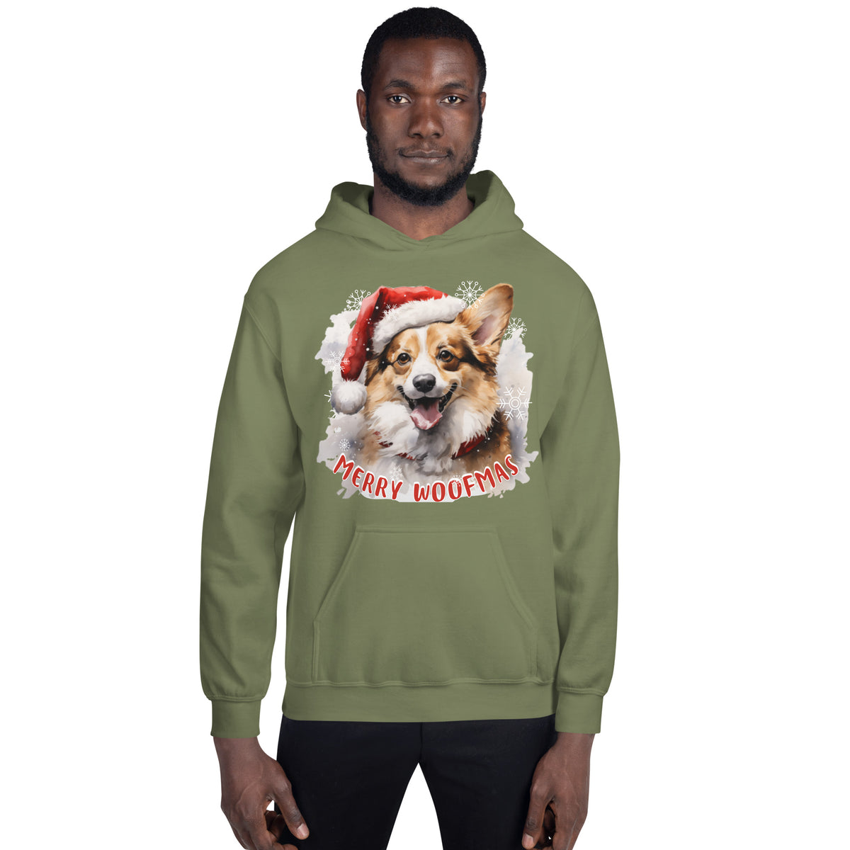 Unisex Hoodie Pembroke Welsh Corgi - Merry Woofmas