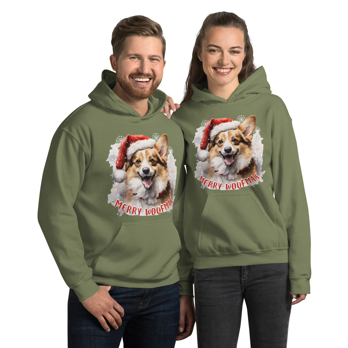 Unisex Hoodie Pembroke Welsh Corgi - Merry Woofmas