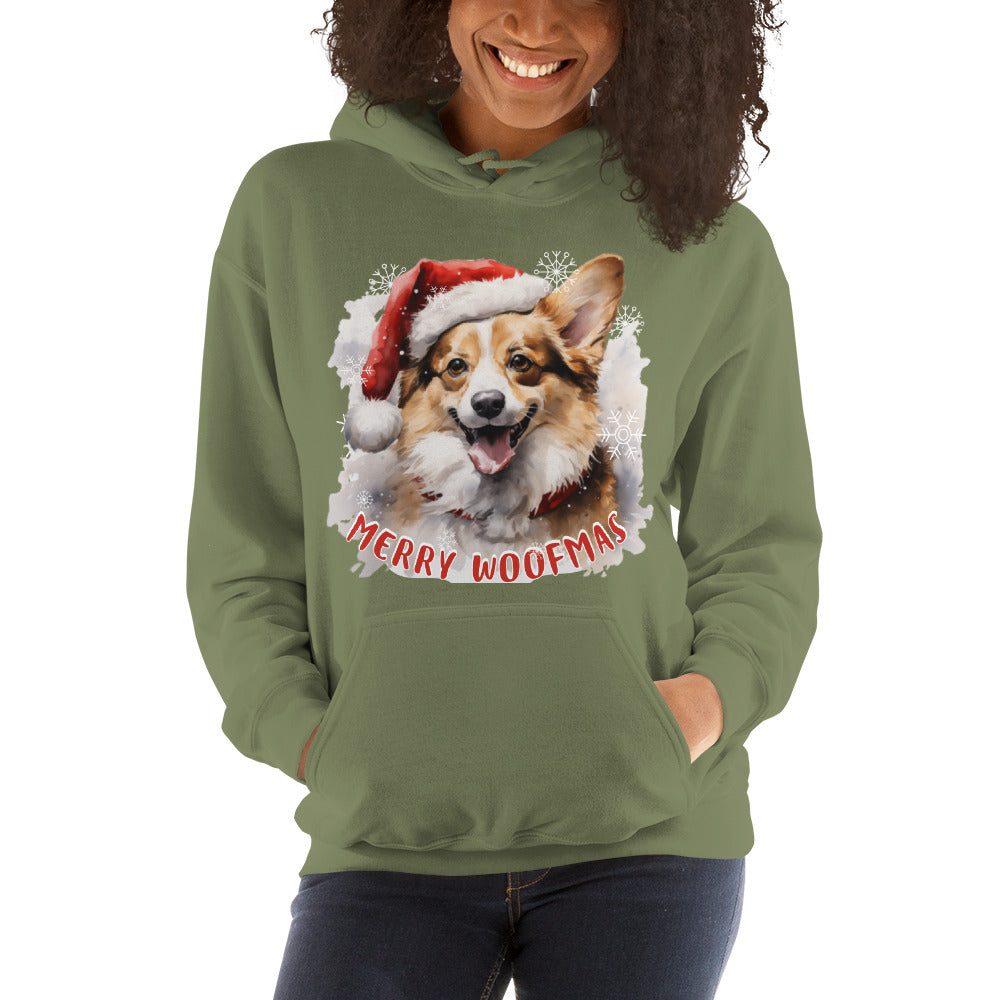 Unisex Hoodie Pembroke Welsh Corgi - Merry Woofmas