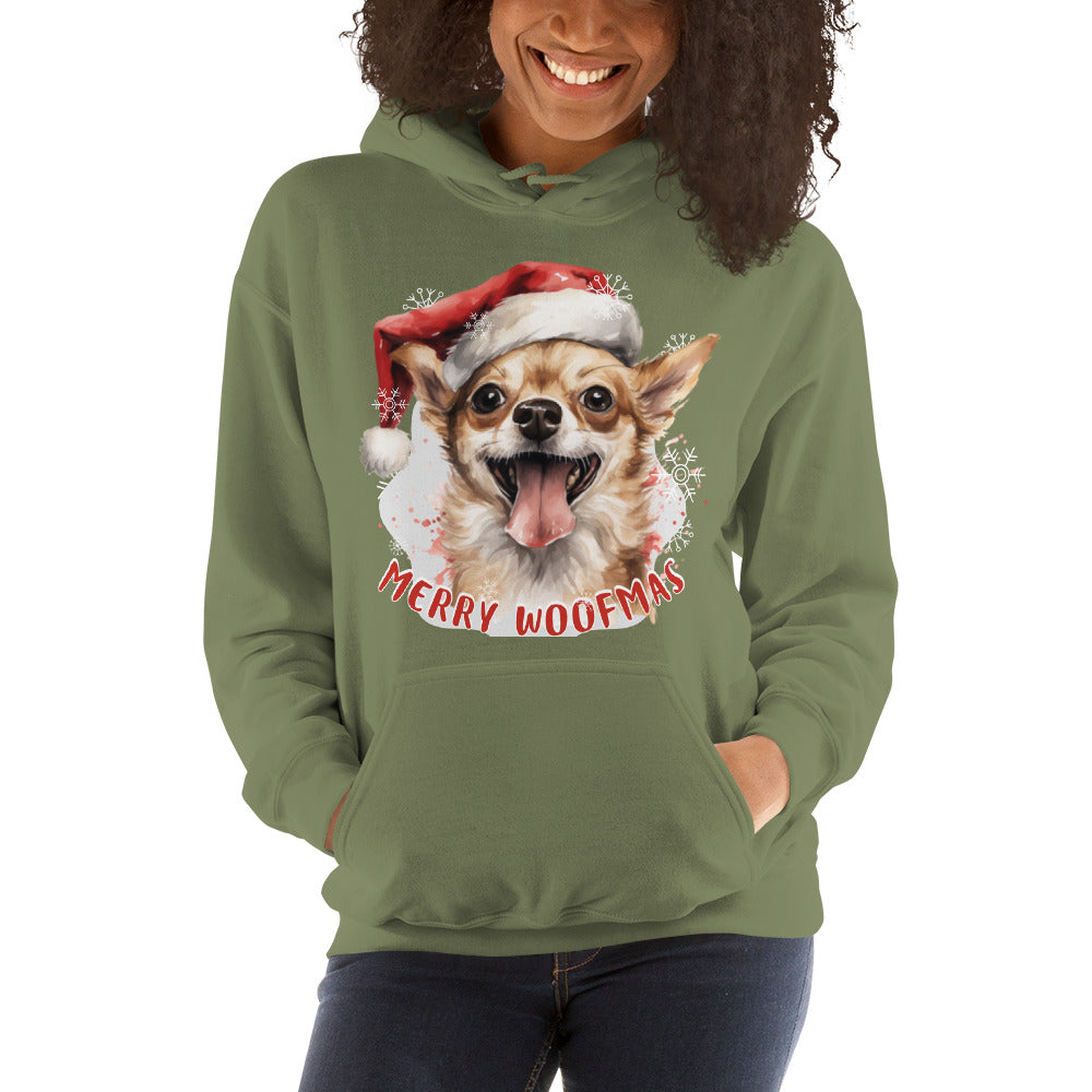 Unisex Hoodie Chihuahua - Merry Woofmas