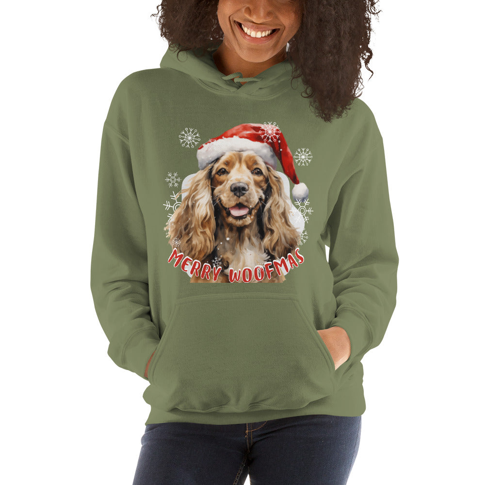 Unisex Hoodie Cocker Spaniel - Merry Woofmas