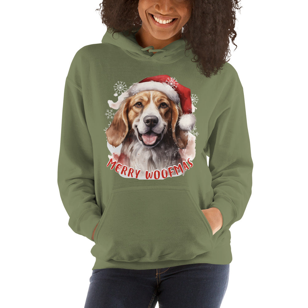 Unisex Hoodie Beagle - Merry Woofmas