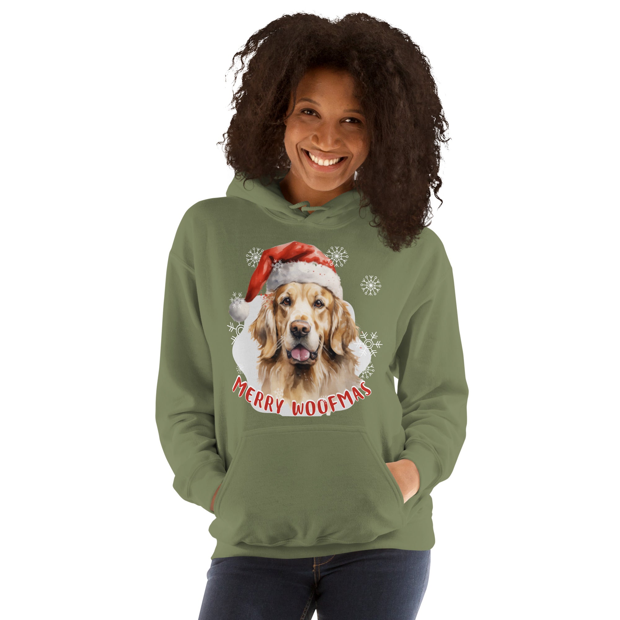 Unisex Hoodie Golden Retriever - Merry Woofmas