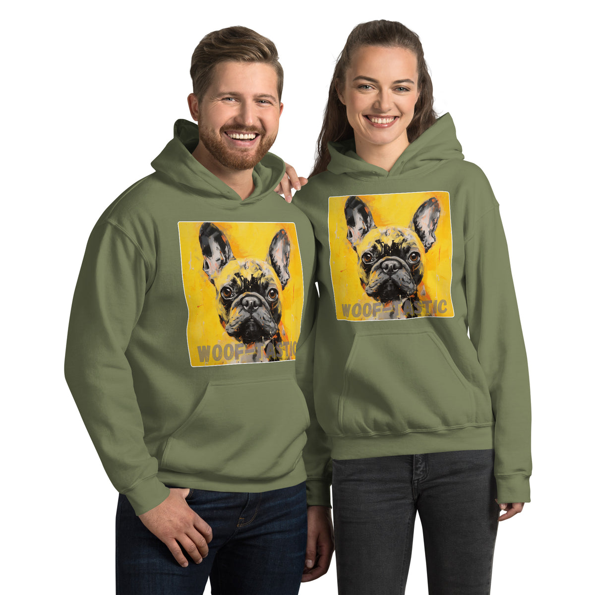 Unisex Hoodie, Woof-tastic French Bulldog
