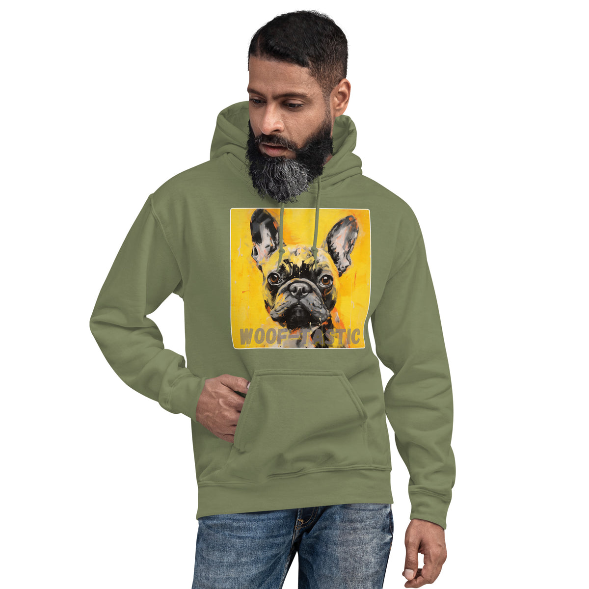 Unisex Hoodie, Woof-tastic French Bulldog