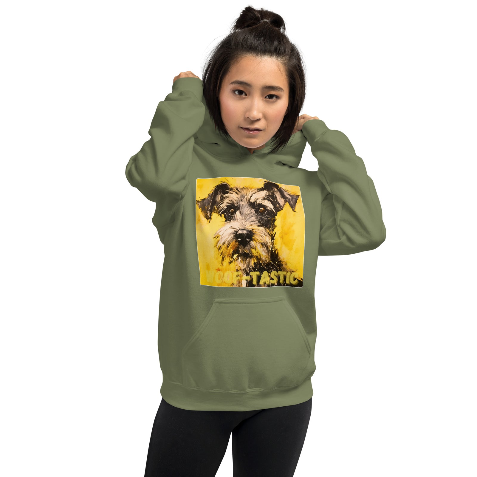 Unisex Hoodie, Woof-tastic Miniature Schnauzer