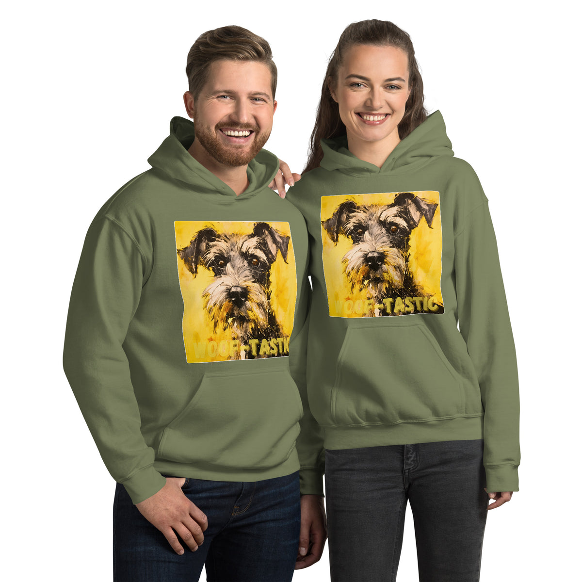 Unisex Hoodie, Woof-tastic Miniature Schnauzer