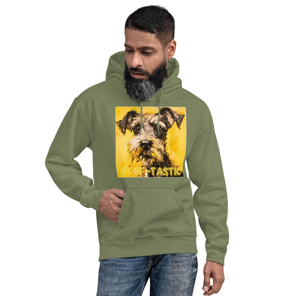 Unisex Hoodie, Woof-tastic Miniature Schnauzer