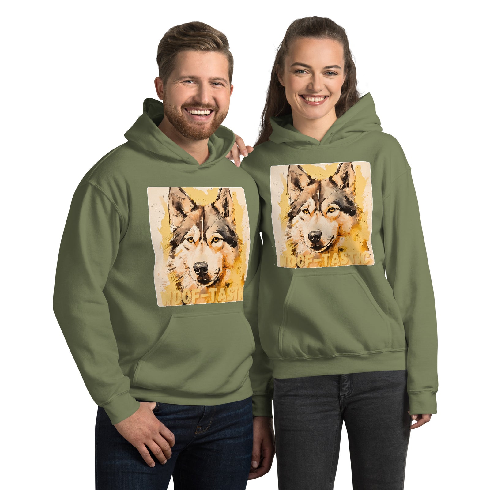 Unisex Hoodie, Woof-tastic Siberian Husky