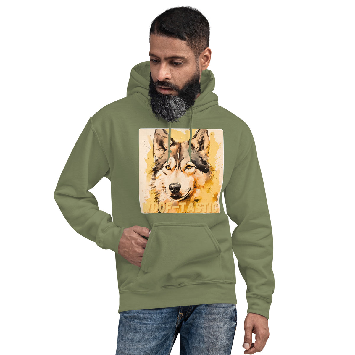 Unisex Hoodie, Woof-tastic Siberian Husky