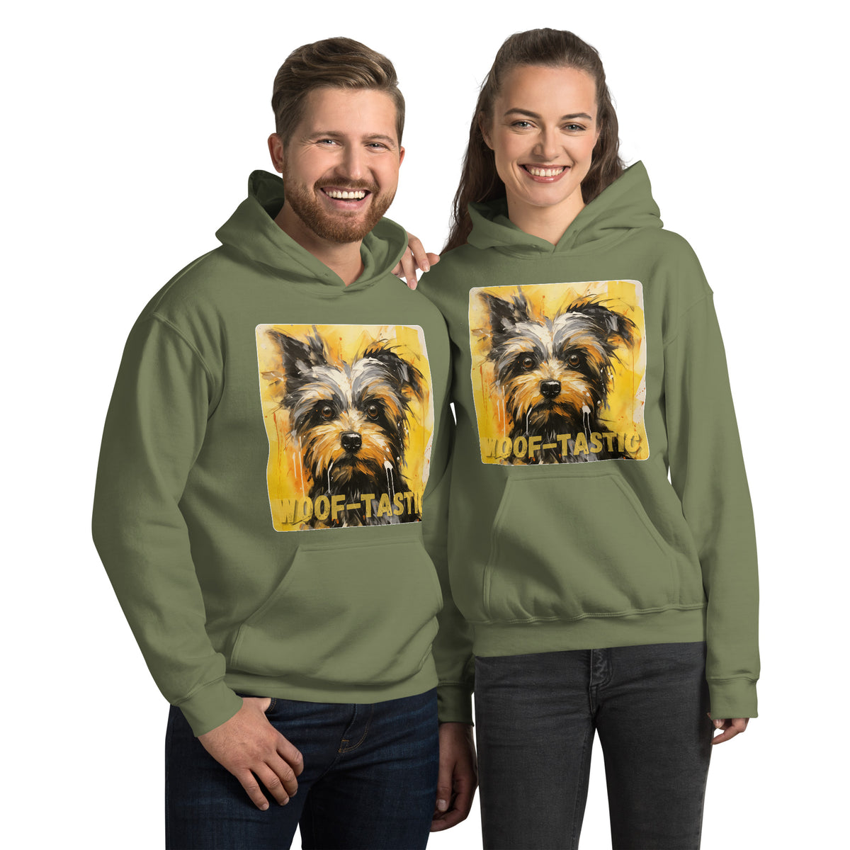Unisex Hoodie, Woof-tastic Yorkshire Terrier