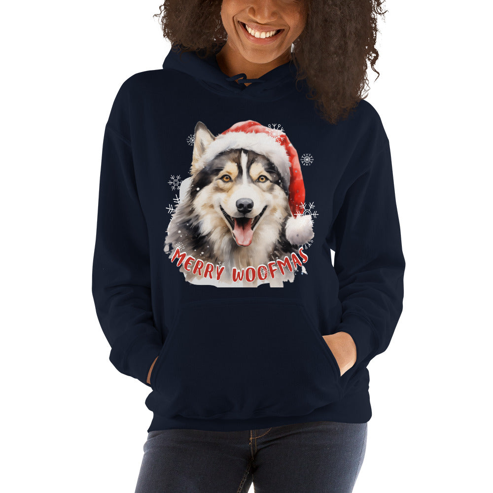 Unisex Hoodie Siberian Husky - Merry Woofmas