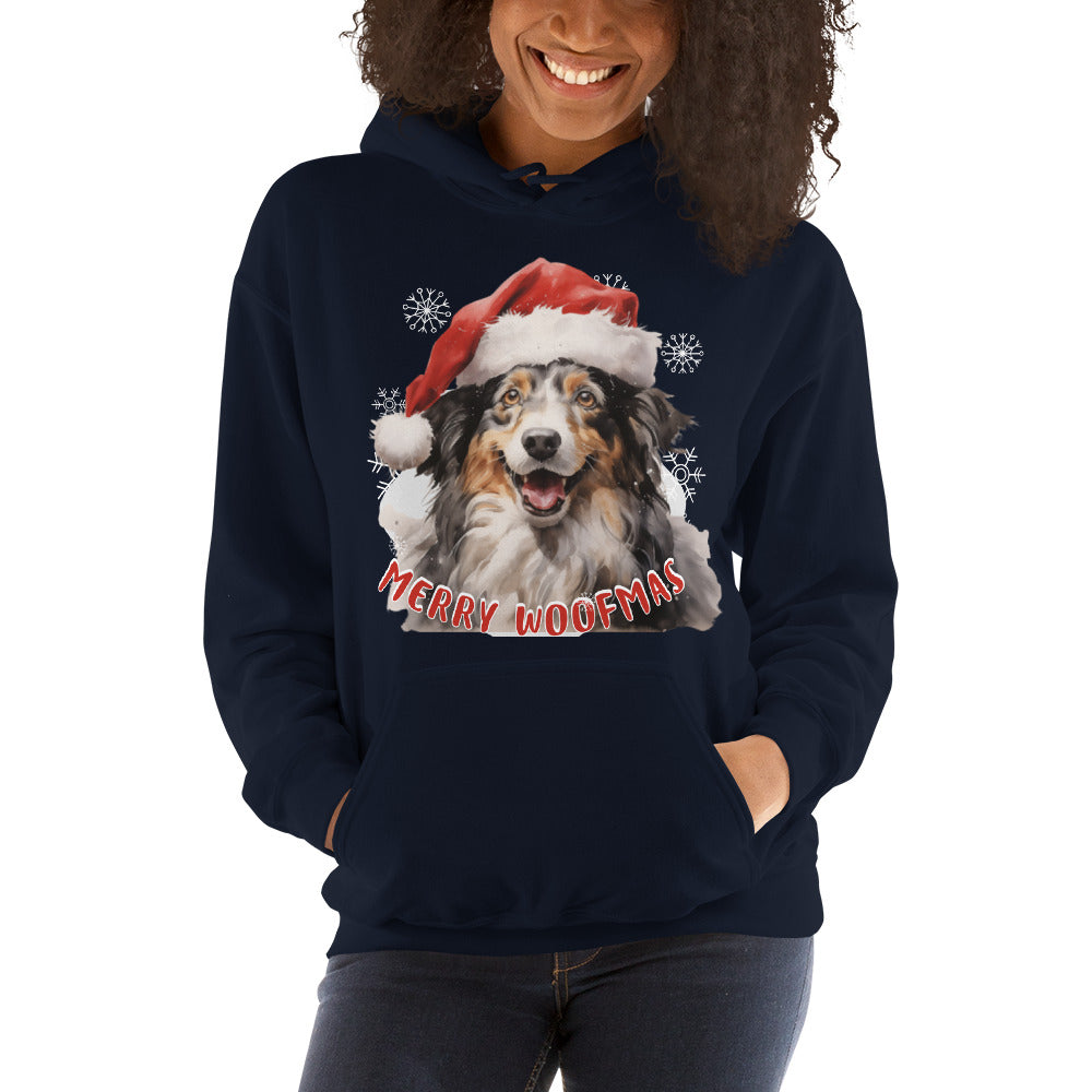 Unisex Hoodie Border Collie - Merry Woofmas