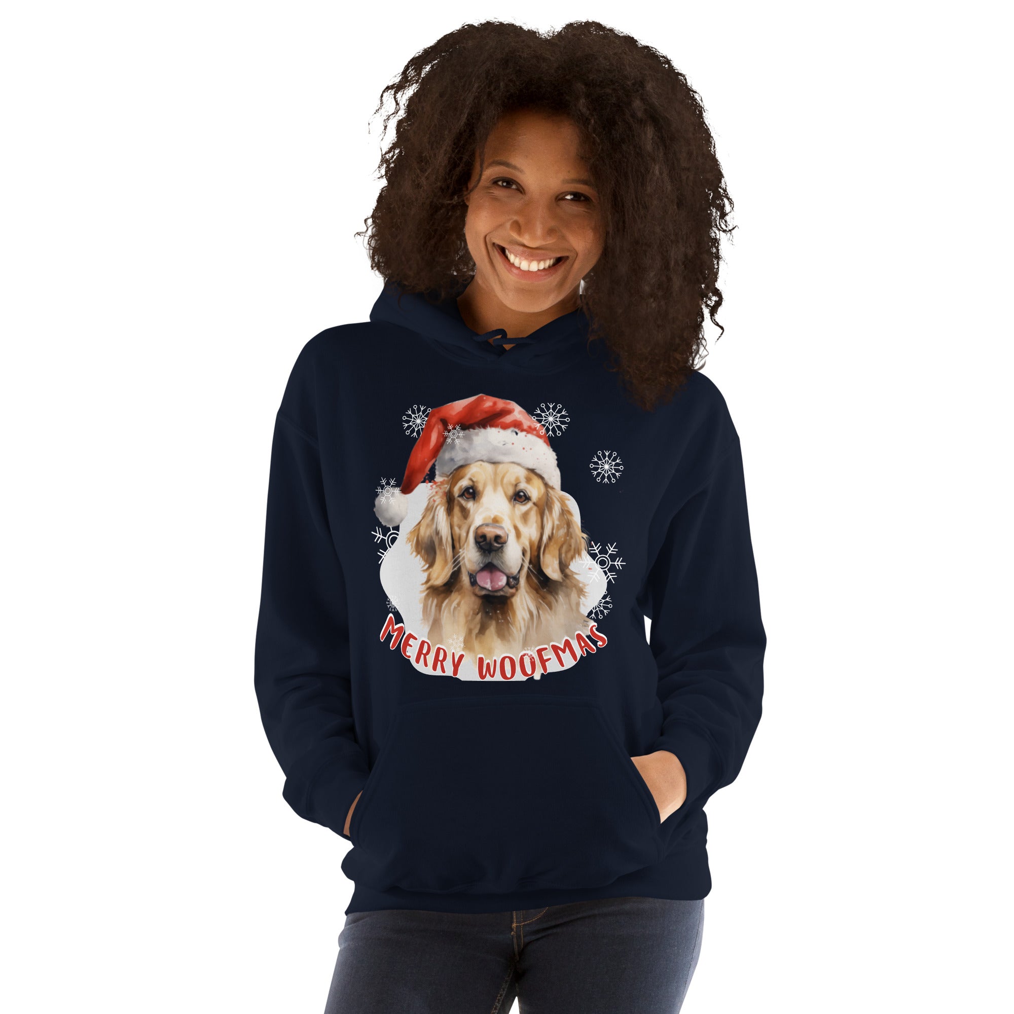 Unisex Hoodie Golden Retriever - Merry Woofmas