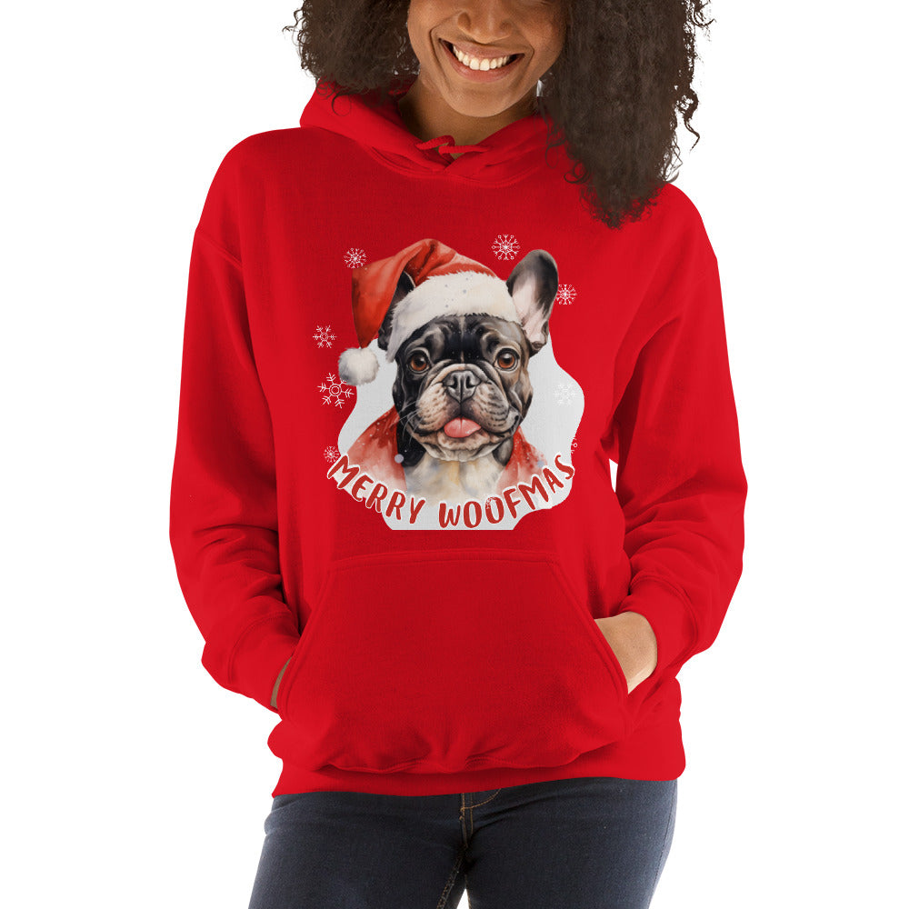 Unisex Hoodie French Bulldog - Merry Woofmas