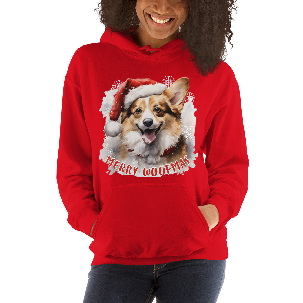 Unisex Hoodie Pembroke Welsh Corgi - Merry Woofmas