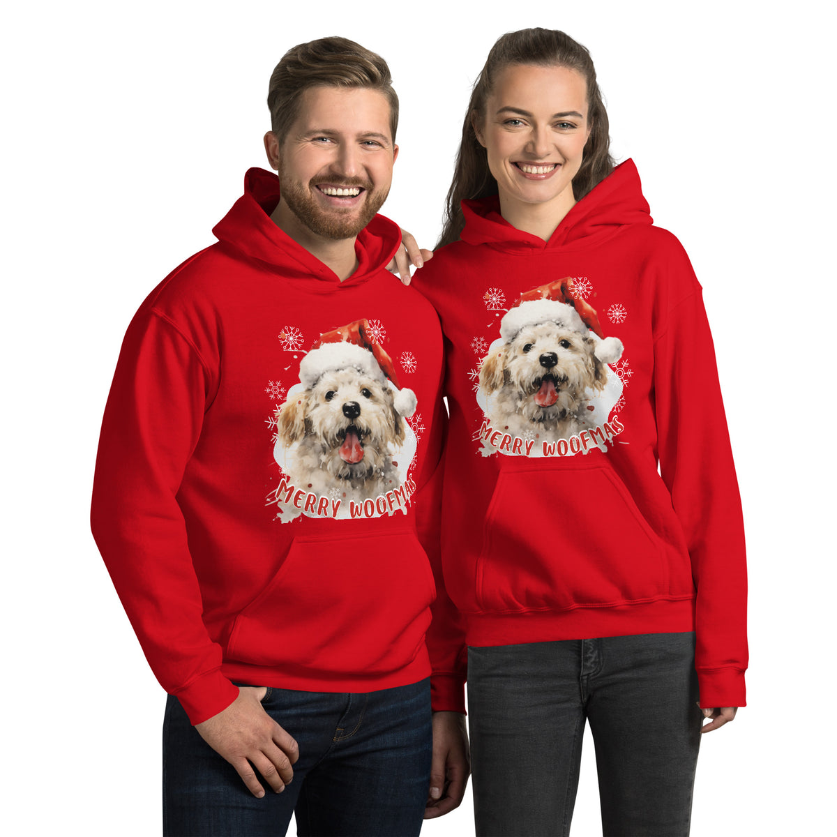 Unisex Hoodie Bichon Frise - Merry Woofmas