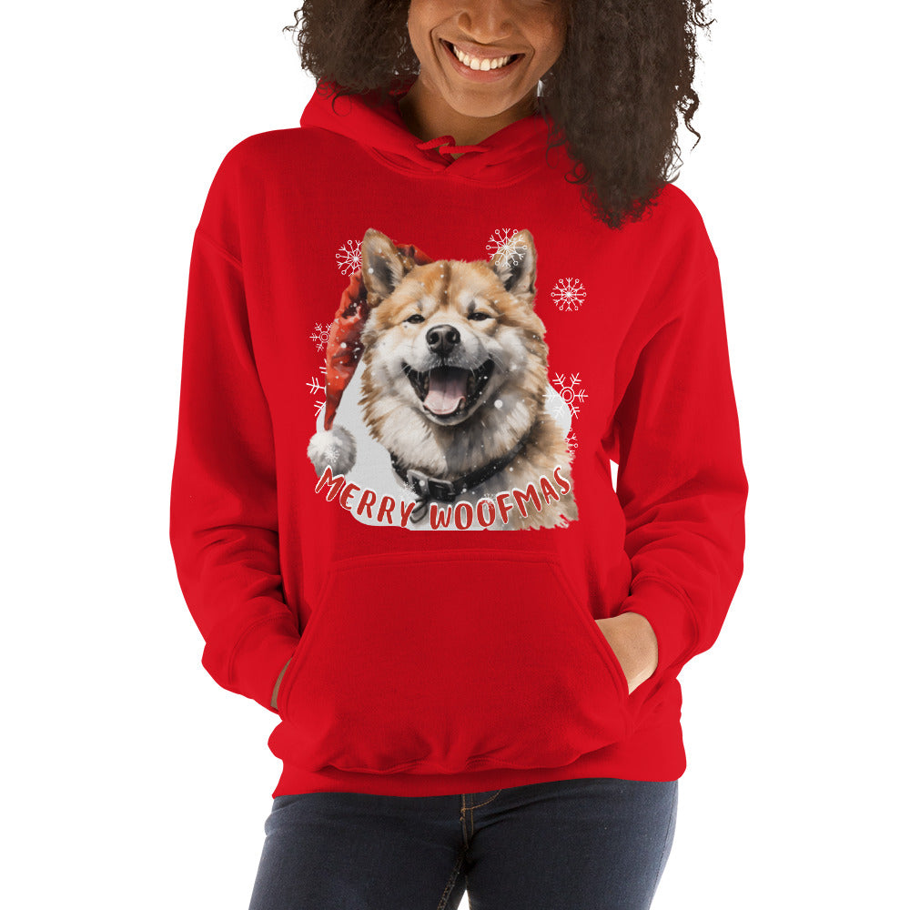 Unisex Hoodie Akita - Merry Woofmas