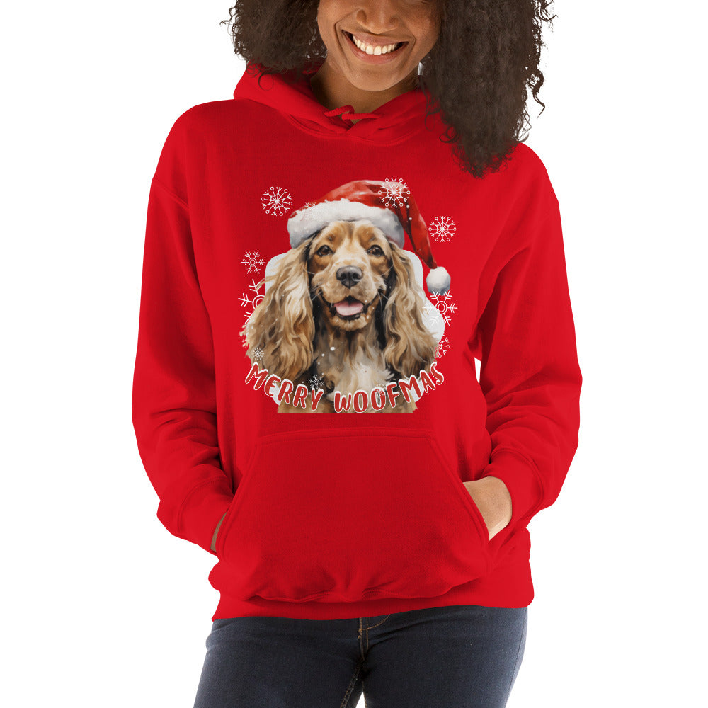 Unisex Hoodie Cocker Spaniel - Merry Woofmas