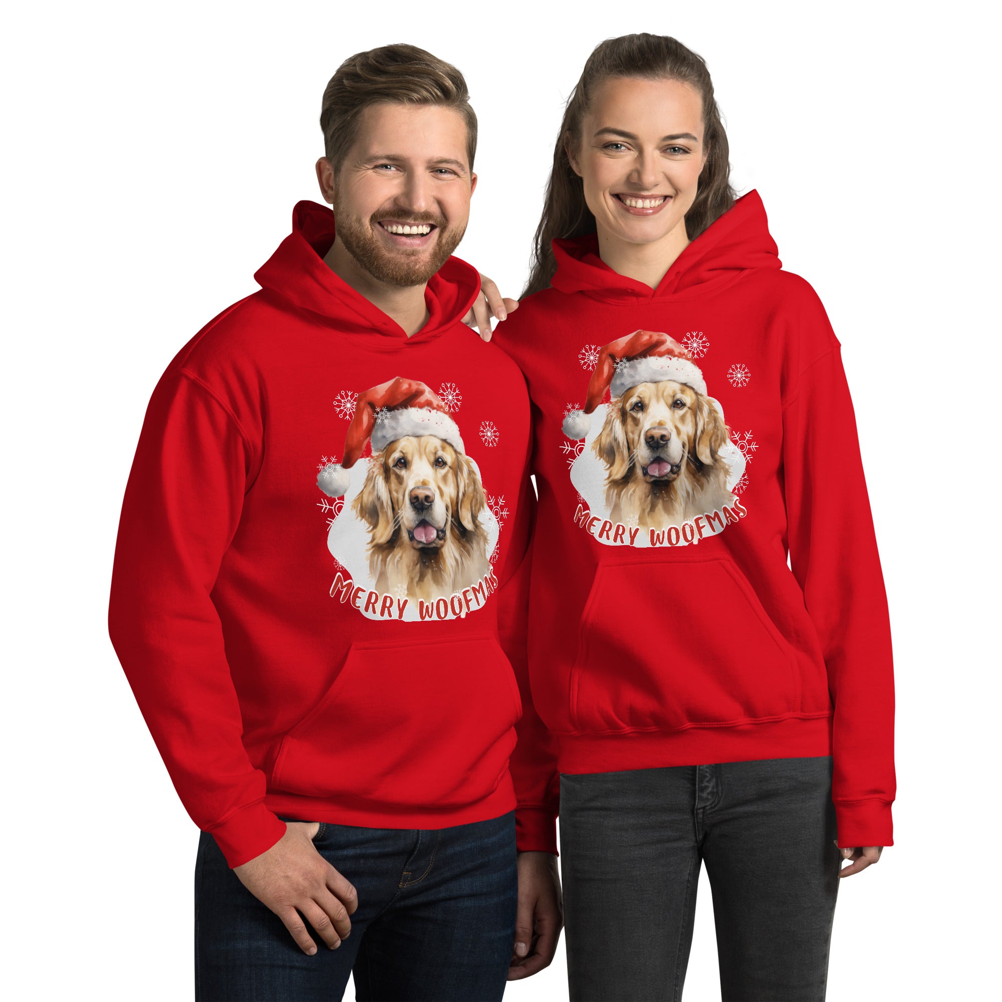 Unisex Hoodie Golden Retriever - Merry Woofmas