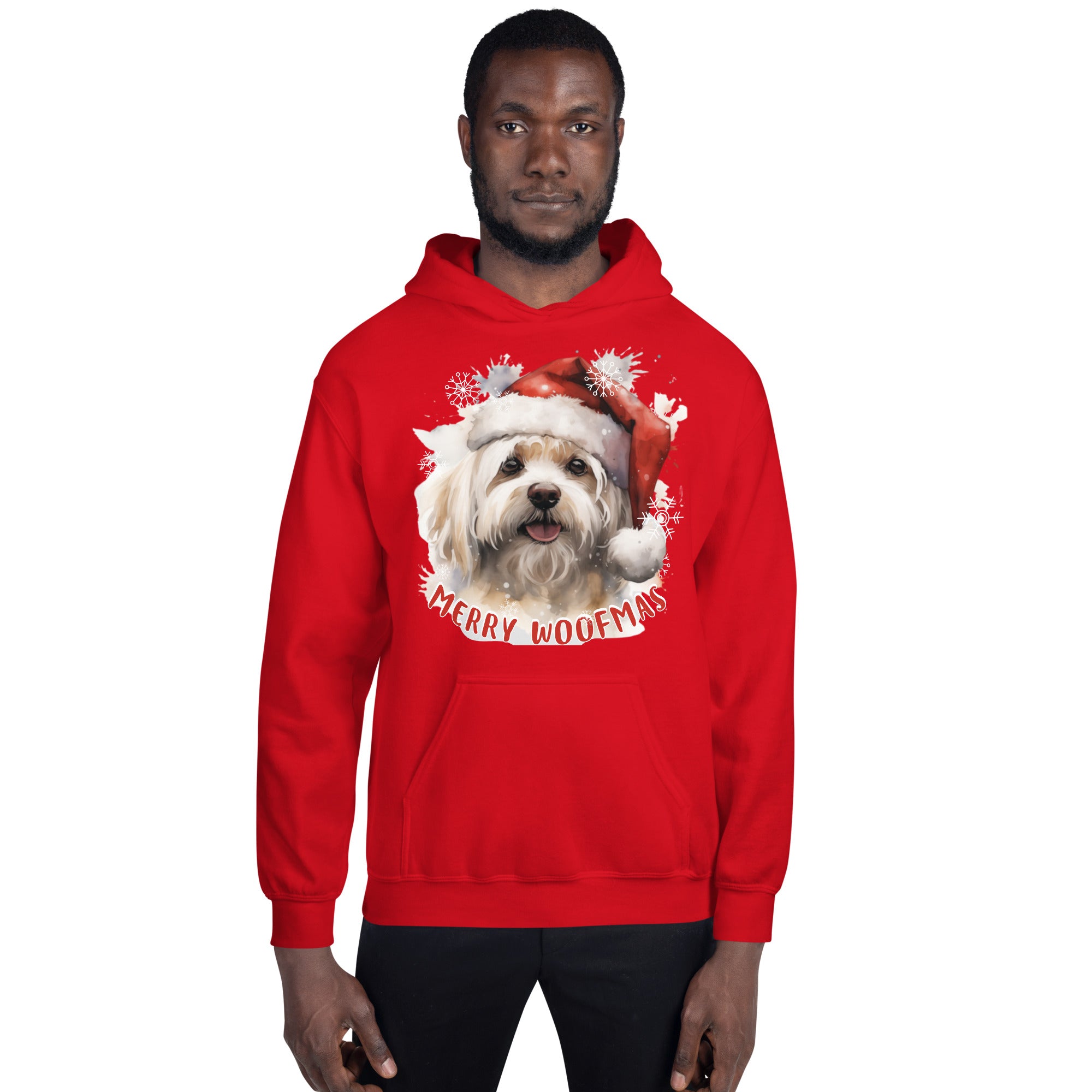 Unisex Hoodie Maltese - Merry Woofmas