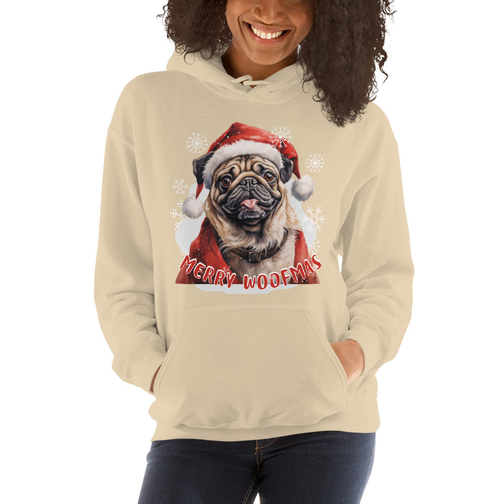 Unisex Hoodie Pug - Merry Woofmas