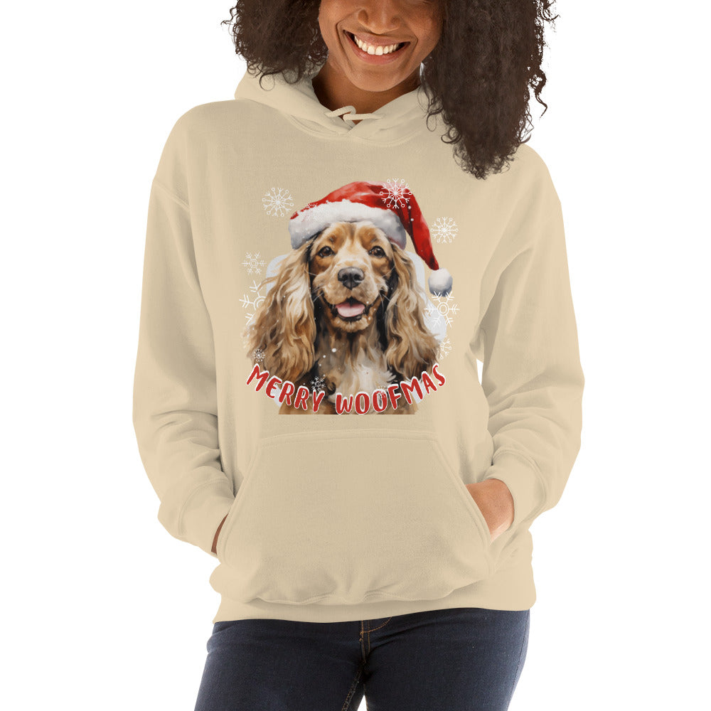 Unisex Hoodie Cocker Spaniel - Merry Woofmas