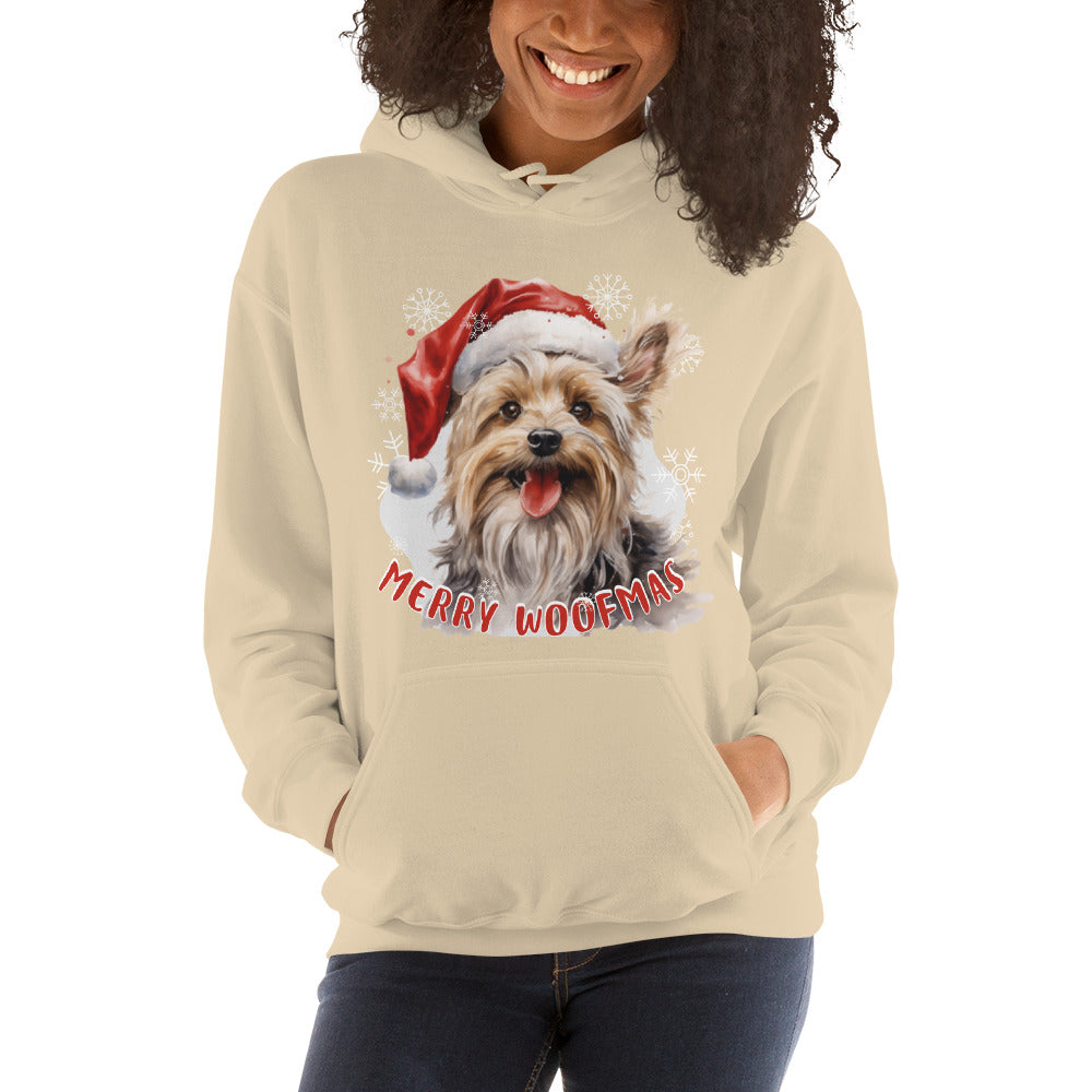 Unisex Hoodie Yorkshire Terrier - Merry Woofmas
